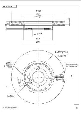 FI.BA FBD479 - Brake Disc autospares.lv