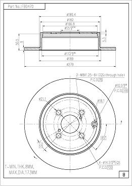 FI.BA FBD470 - Brake Disc autospares.lv