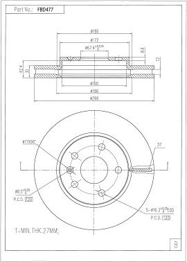 FI.BA FBD477 - Brake Disc autospares.lv