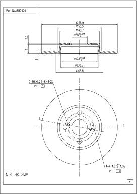 FI.BA FBD505 - Brake Disc autospares.lv