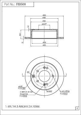 FI.BA FBD500 - Brake Disc autospares.lv