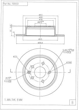 FI.BA FBD512 - Brake Disc autospares.lv