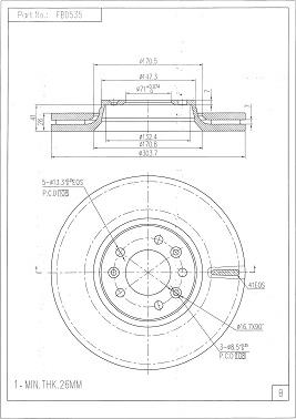 FI.BA FBD535 - Brake Disc autospares.lv