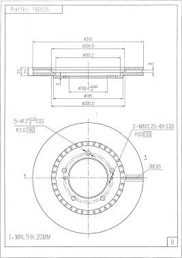 FI.BA FBD536 - Brake Disc autospares.lv