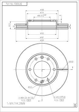 FI.BA FBD530 - Brake Disc autospares.lv