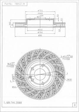 FI.BA FBD533/H - Brake Disc autospares.lv