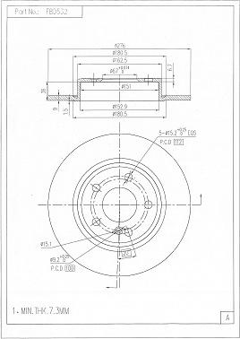 FI.BA FBD532 - Brake Disc autospares.lv