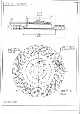 FI.BA FBD527L/H - Brake Disc autospares.lv