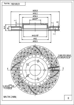 FI.BA FBD193R/H - Brake Disc autospares.lv