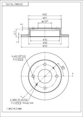 FI.BA FBD152 - Brake Disc autospares.lv