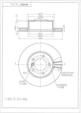 FI.BA FBD169 - Brake Disc autospares.lv