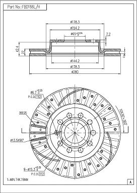 FI.BA FBD166L/H - Brake Disc autospares.lv