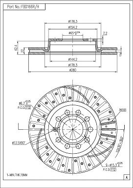 FI.BA FBD166R/H - Brake Disc autospares.lv