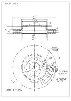 FI.BA FBD161 - Brake Disc autospares.lv