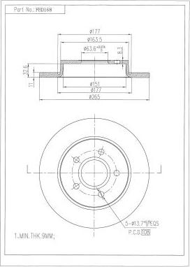 FI.BA FBD168 - Brake Disc autospares.lv