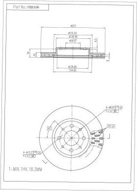 FI.BA FBD106 - Brake Disc autospares.lv