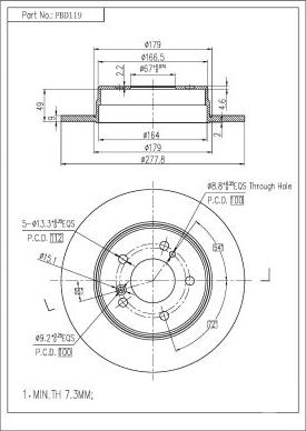 FI.BA FBD119 - Brake Disc autospares.lv