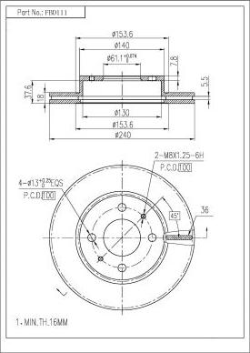 FI.BA FBD111 - Brake Disc autospares.lv