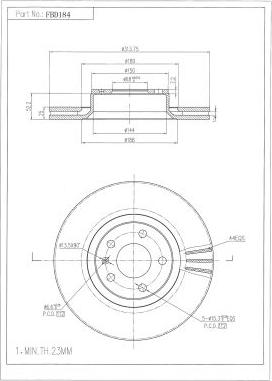 FI.BA FBD184 - Brake Disc autospares.lv