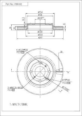 FI.BA FBD182 - Brake Disc autospares.lv