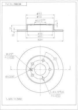 FI.BA FBD139 - Brake Disc autospares.lv