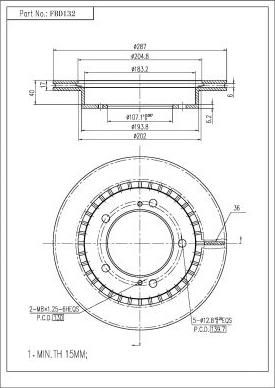 FI.BA FBD132 - Brake Disc autospares.lv