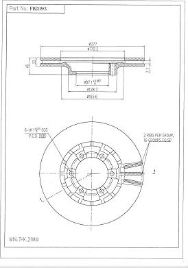 FI.BA FBD393 - Brake Disc autospares.lv