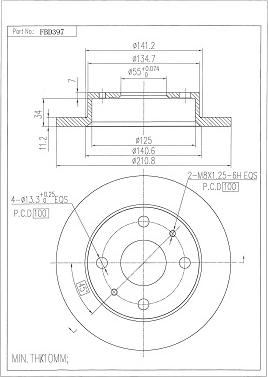 FI.BA FBD397 - Brake Disc autospares.lv