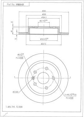 FI.BA FBD345 - Brake Disc autospares.lv