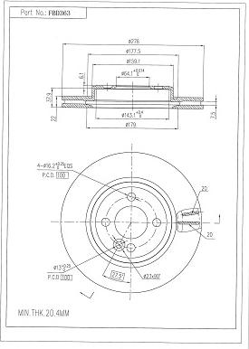 FI.BA FBD363 - Brake Disc autospares.lv