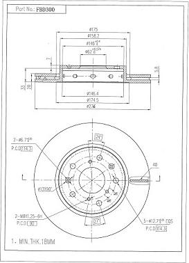 FI.BA FBD300 - Brake Disc autospares.lv