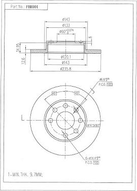 FI.BA FBD301 - Brake Disc autospares.lv