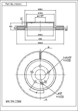 FI.BA FBD303 - Brake Disc autospares.lv