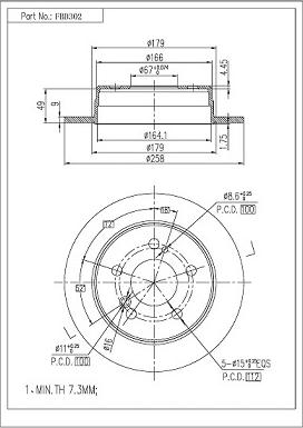 FI.BA FBD302 - Brake Disc autospares.lv