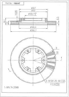 FI.BA FBD307 - Brake Disc autospares.lv