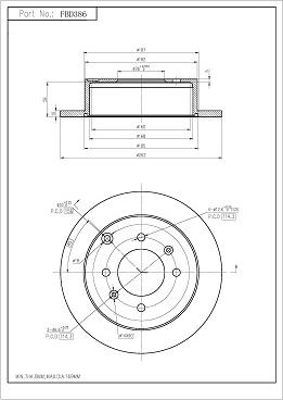 FI.BA FBD386 - Brake Disc autospares.lv