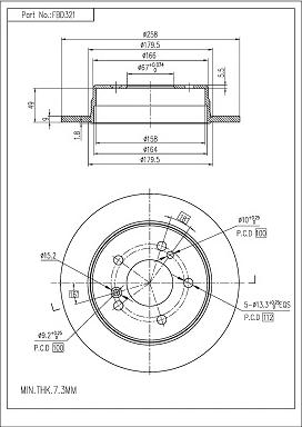 FI.BA FBD321 - Brake Disc autospares.lv