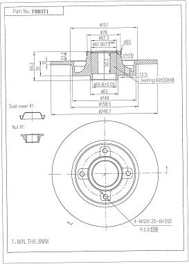 FI.BA FBD371 - Brake Disc autospares.lv