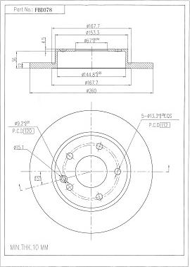 FI.BA FBD378 - Brake Disc autospares.lv