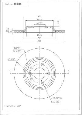 FI.BA FBD373 - Brake Disc autospares.lv