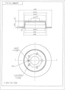 FI.BA FBD377 - Brake Disc autospares.lv