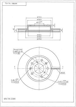 FI.BA FBD299 - Brake Disc autospares.lv