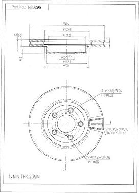 FI.BA FBD295 - Brake Disc autospares.lv