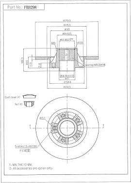 FI.BA FBD298 - Brake Disc autospares.lv