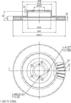 FI.BA FBD292 - Brake Disc autospares.lv