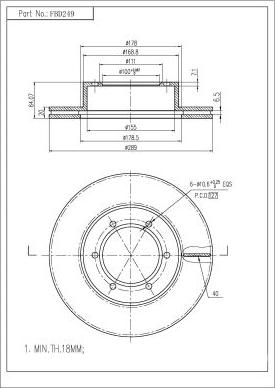 FI.BA FBD249 - Brake Disc autospares.lv