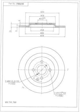 FI.BA FBD246 - Brake Disc autospares.lv