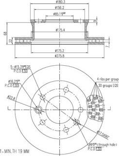 FI.BA FBD256 - Brake Disc autospares.lv