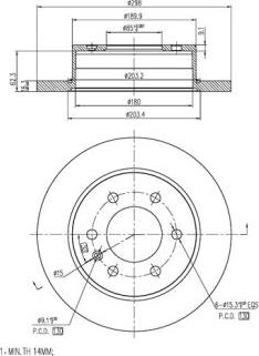 FI.BA FBD268 - Brake Disc autospares.lv