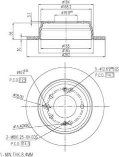 FI.BA FBD263 - Brake Disc autospares.lv